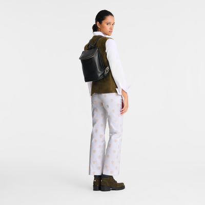 Le Foulonné M Backpack , Black - Leather