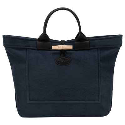 Le Roseau L Tote bag , Navy - Canvas