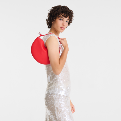 Le Roseau Clutch , Vermilion - Leather