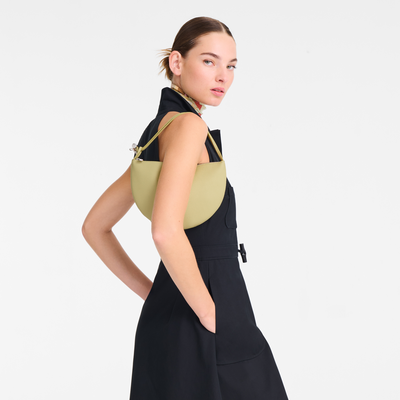 Le Roseau Clutch , Pistachio - Leather