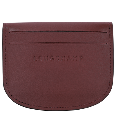 Épure Card holder , Burgundy - Leather