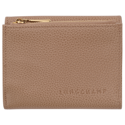 Le Foulonné Compact wallet , Biscuit - Leather
