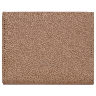 Le Foulonné Compact wallet , Biscuit - Leather