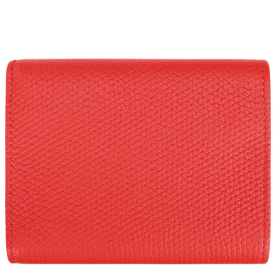 Le Roseau Compact wallet , Vermilion - Leather