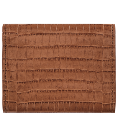 Longchamp Pocket Compact wallet , Cashew - Leather