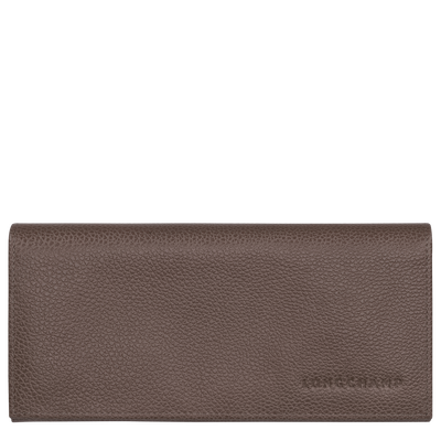 Le Foulonné Long continental wallet , Taupe - Leather