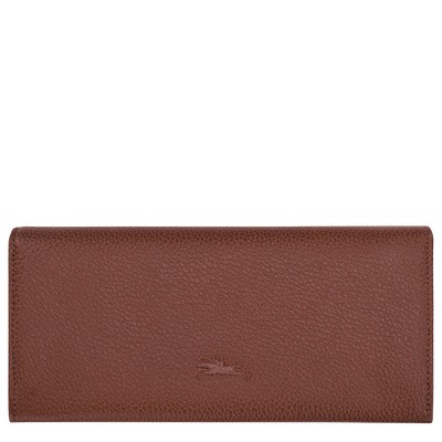Le Foulonné Long continental wallet , Coffee - Leather