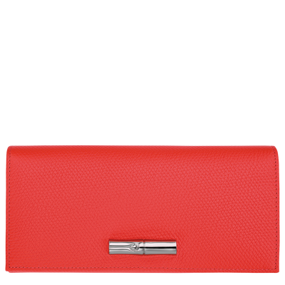 Le Roseau Long continental wallet , Vermilion - Leather