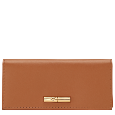 Le Roseau Long continental wallet , Cashew - Leather