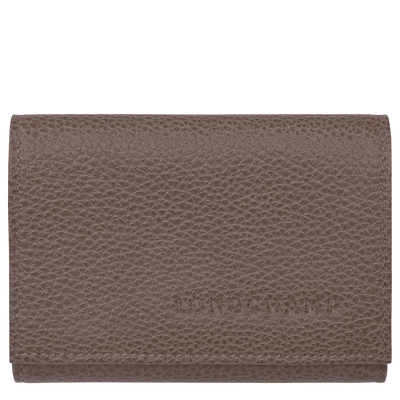 Le Foulonné Compact wallet , Taupe - Leather