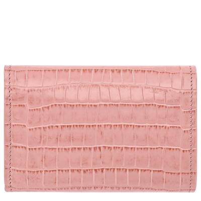 Longchamp Pocket Compact wallet , Pink Tea - Leather