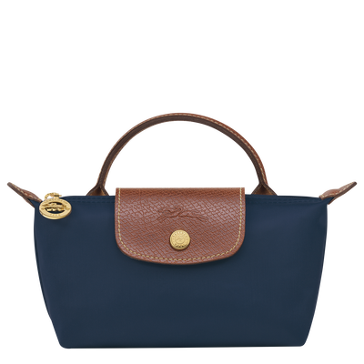 Le Pliage Original Pouch with handle , Navy - Recycled canvas