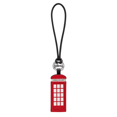 Key ring , Red - Leather