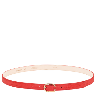 Ladies' belt , Vermilion - Leather