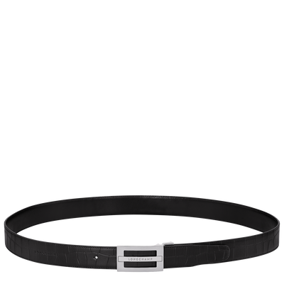Delta Box Men's belt , Black - Leather