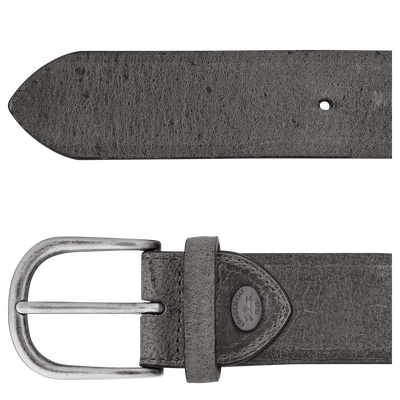 Men's belt , Graphite - Leather