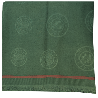La Médaille Longchamp Shawl , British Green - Cotton blend