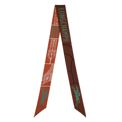 Eiffel Tower 1948 Headband , Marmalade - Silk