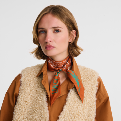 Eiffel Tower 1948 Headband , Marmalade - Silk