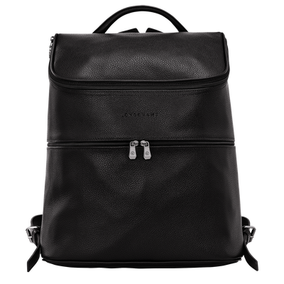Le Foulonné Backpack , Black - Leather