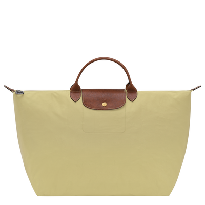 Le Pliage Original L Travel bag , Pistachio - Recycled canvas