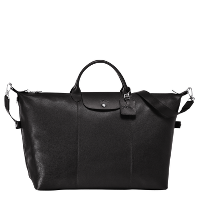 Le Foulonné XL Travel bag , Black - Leather