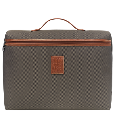 Boxford S Briefcase , Brown - Recycled canvas