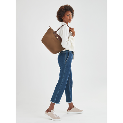 Le Pliage Original M Tote bag , Cognac - Recycled canvas