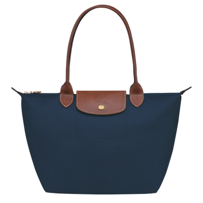 Le Pliage Original M Tote bag , Navy - Recycled canvas