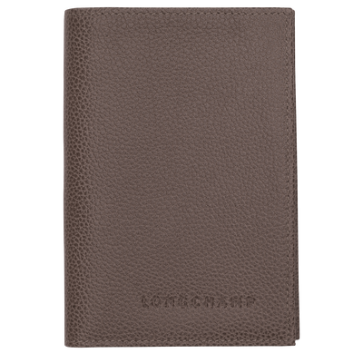 Le Foulonné Passport cover , Taupe - Leather