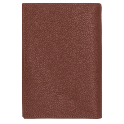 Le Foulonné Passport cover , Coffee - Leather