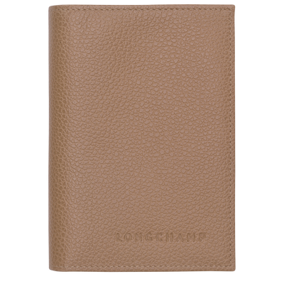 Le Foulonné Passport cover , Biscuit - Leather