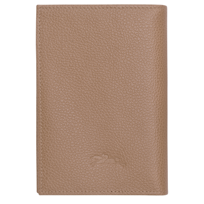 Le Foulonné Passport cover , Biscuit - Leather